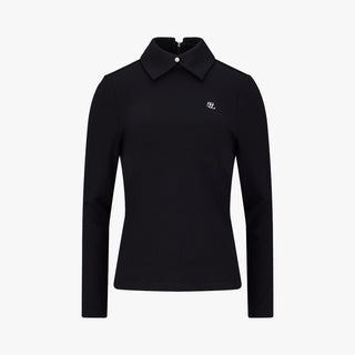 Double Frill Ribbon Knit (Black)