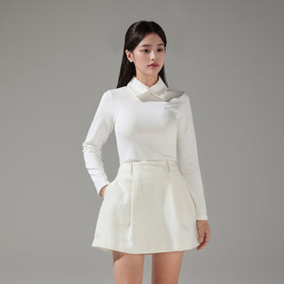Pearl Point Collar Tshirt (Ivory)