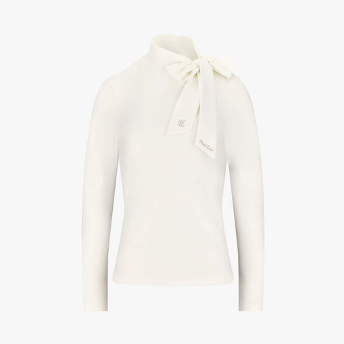 Tie Ribbon Turtle-neck Tshirt (Ivory)