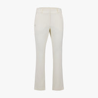 Pearl-Accented Semi-Bootcut Pants (Ivory)