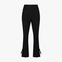 Side Ribbon Semi-Bootcut Pants (Black)