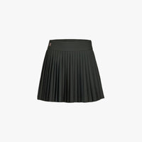 Pique Back Logo Pleated Skirt (Khaki)