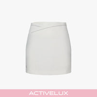 Contrast Piping Slim Fit Skirt (Ivory)