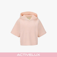 Hooded Cropped T-Shirt (Pink)