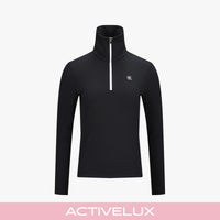 Half Zip-Up T-Shirt (Black)
