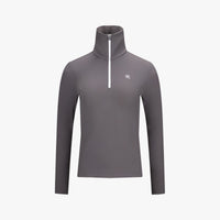 Half Zip-Up T-Shirt (Brown)