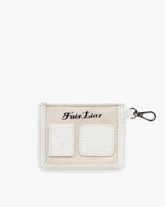 Name tag with tee insert pouch - White