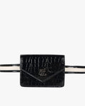 Croc Belt Fanny pack - Black