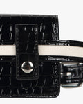 Croc Belt Fanny pack - Black