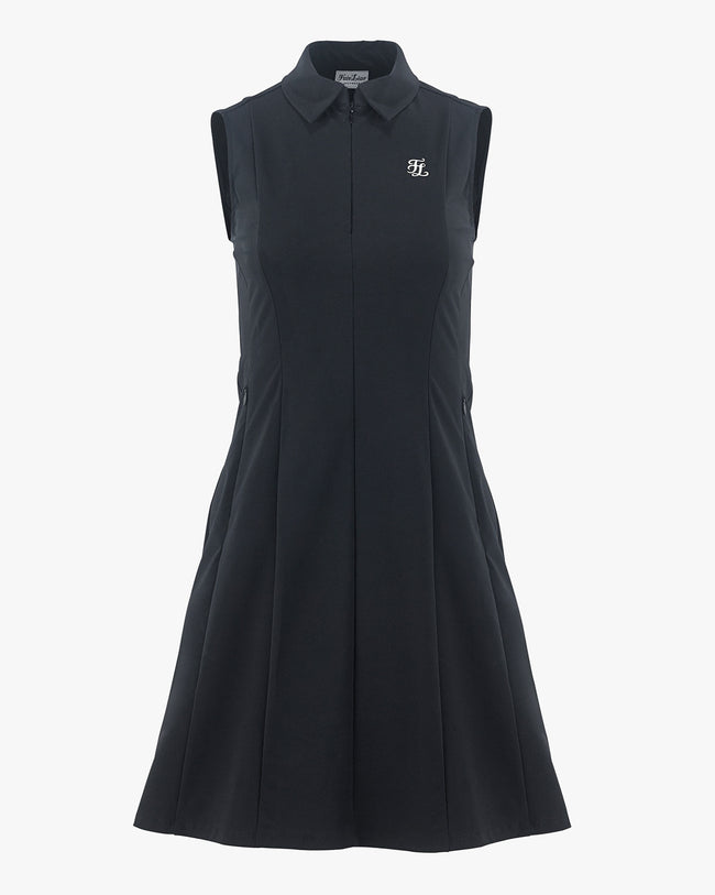Slim line sleeveless dress - Black