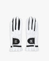 Ruffle Crystal Logo 2 Hands Gloves - Black