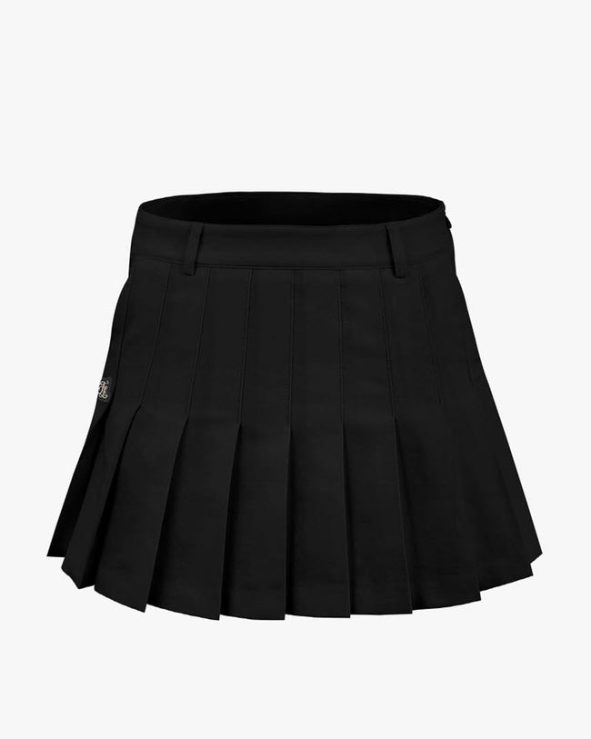 [FL Signature] Flare Pleated Skirt -Black