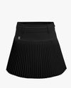 High-waisted Flare Pleated Skirt - Black