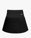 High-waisted Flare Pleated Skirt - Black