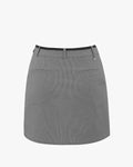 Out Pocket Slit Skirt - Checkered