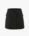 Mesh High Waist Skirt  - Black