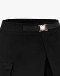 Buckle belt A line skirt - Black