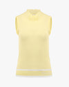 Tulip Collar Sleeveless Knit - Yellow