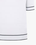 Men's contrast line short sleeve knit top - White