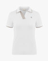 [FL Signature] Open Neck Short T-shirt - White