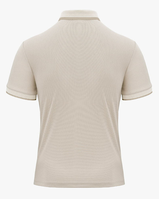 Men's Liv Collar Short Sleeved T-shirt - Beige