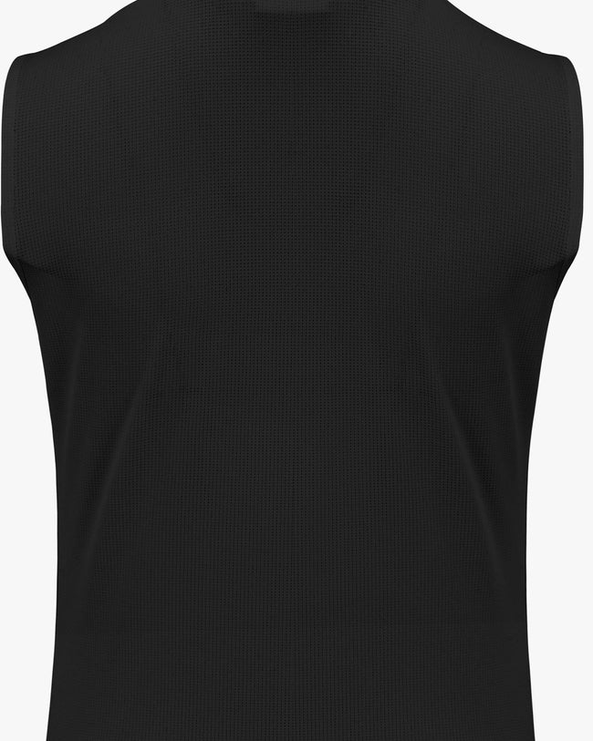 Silk scarf sleeveless t-shirt - Black