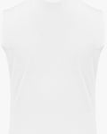 Silk scarf sleeveless t-shirt - White