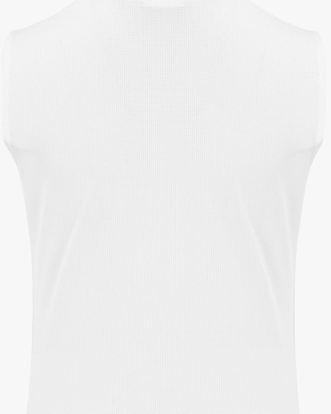 Silk scarf sleeveless t-shirt - White