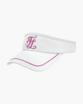 Chain logo embroidered visor - White