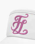 Chain logo embroidered visor - White