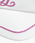 Chain logo embroidered visor - White