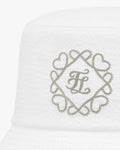 Seersucker bucket hat - White