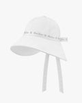 Logo Tape Wide Bucket Hat - White