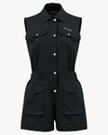 Heart symbol logo jumpsuit - Black