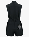 Heart symbol logo jumpsuit - Black