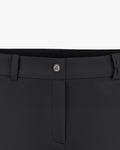 Ribbon Pocket Cropped Stretch Bootcut Pants - Black