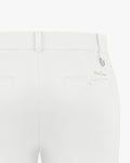 Ribbon Pocket Cropped Stretch Bootcut Pants - White