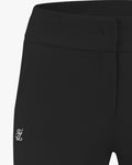 Back point straight pants - Black