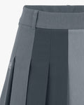 Tone-on-tone pleated skirt - Grey