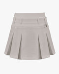 Belt pleated skirt - Beige