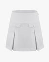 A-line double lining pocket pleated skirt - Grey