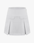 A-line double lining pocket pleated skirt - Grey