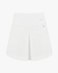 A-line double lining pocket pleated skirt - White