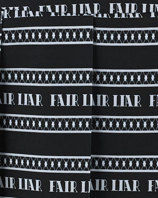 Logo pattern printed pleated skirt - Black