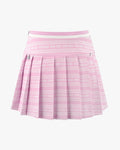 Logo pattern printed pleated skirt - Pink