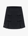 Ribbon detail A-line skirt - Black