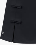 Ribbon detail A-line skirt - Black