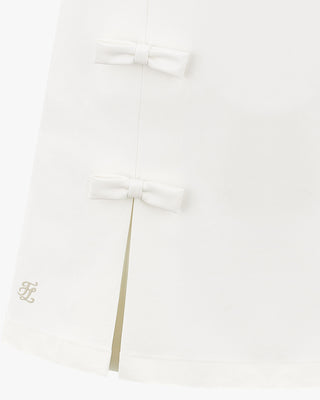 Ribbon detail A Line skirt (White)