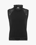 Tulip see-through sleeveless knit - Black