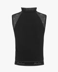 Tulip see-through sleeveless knit - Black